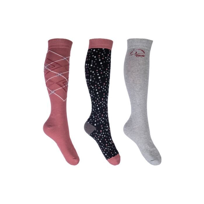HKM Colorado riding socks blk/red