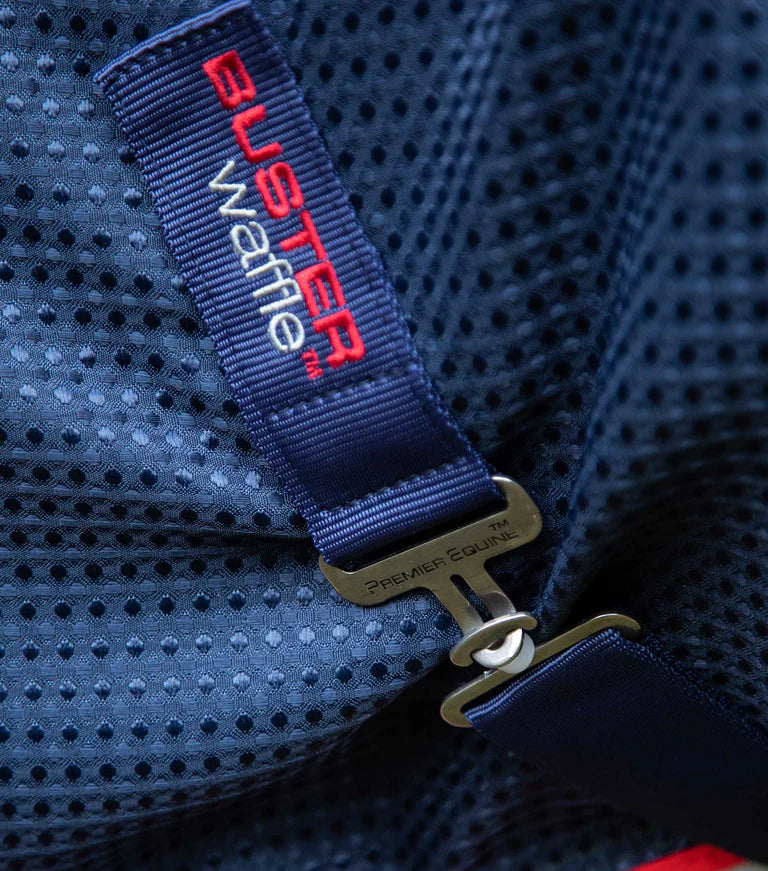 Premier Equine Buster Waffle Horse Cooler Rug Navy