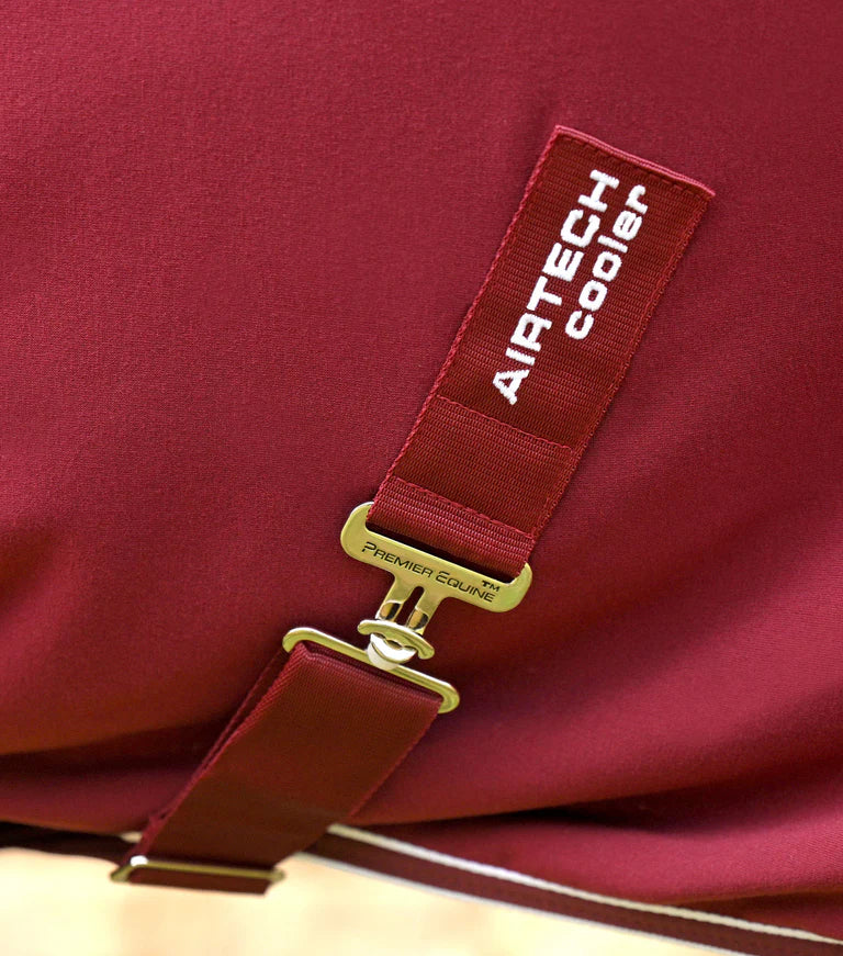 Premier Equine Airtech Horse Cooler Rug Burgundy