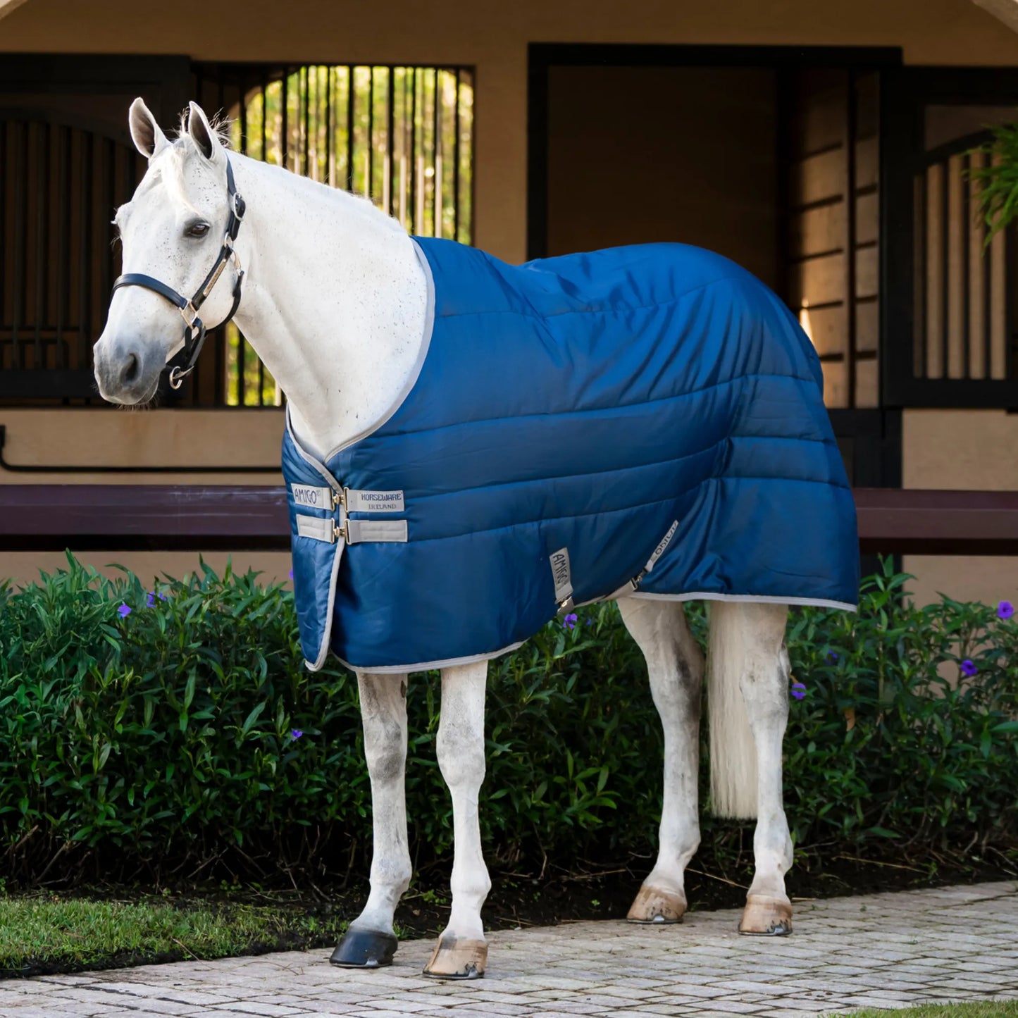 Horseware Amigo Ripstop 50g Insulator Stable Rug - Navy/Titanium Grey