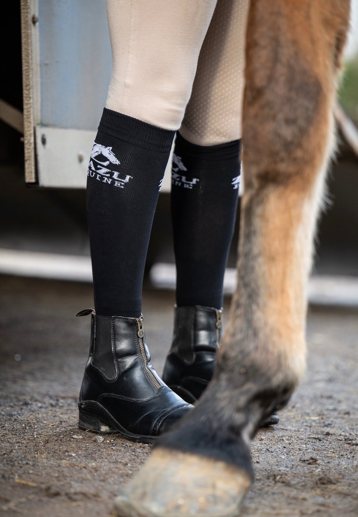 Zazu Equine Performance Riding Socks - Black