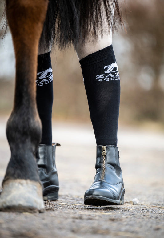 Zazu Equine Performance Riding Socks - Black