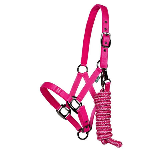 HORSEWARE 
Newmarket Headcollar & Leadrope - Whitney Pink