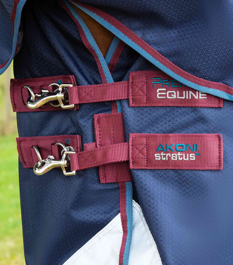 Premier Equine Akoni 0g Turnout Rug with Classic Neck Cover Navy