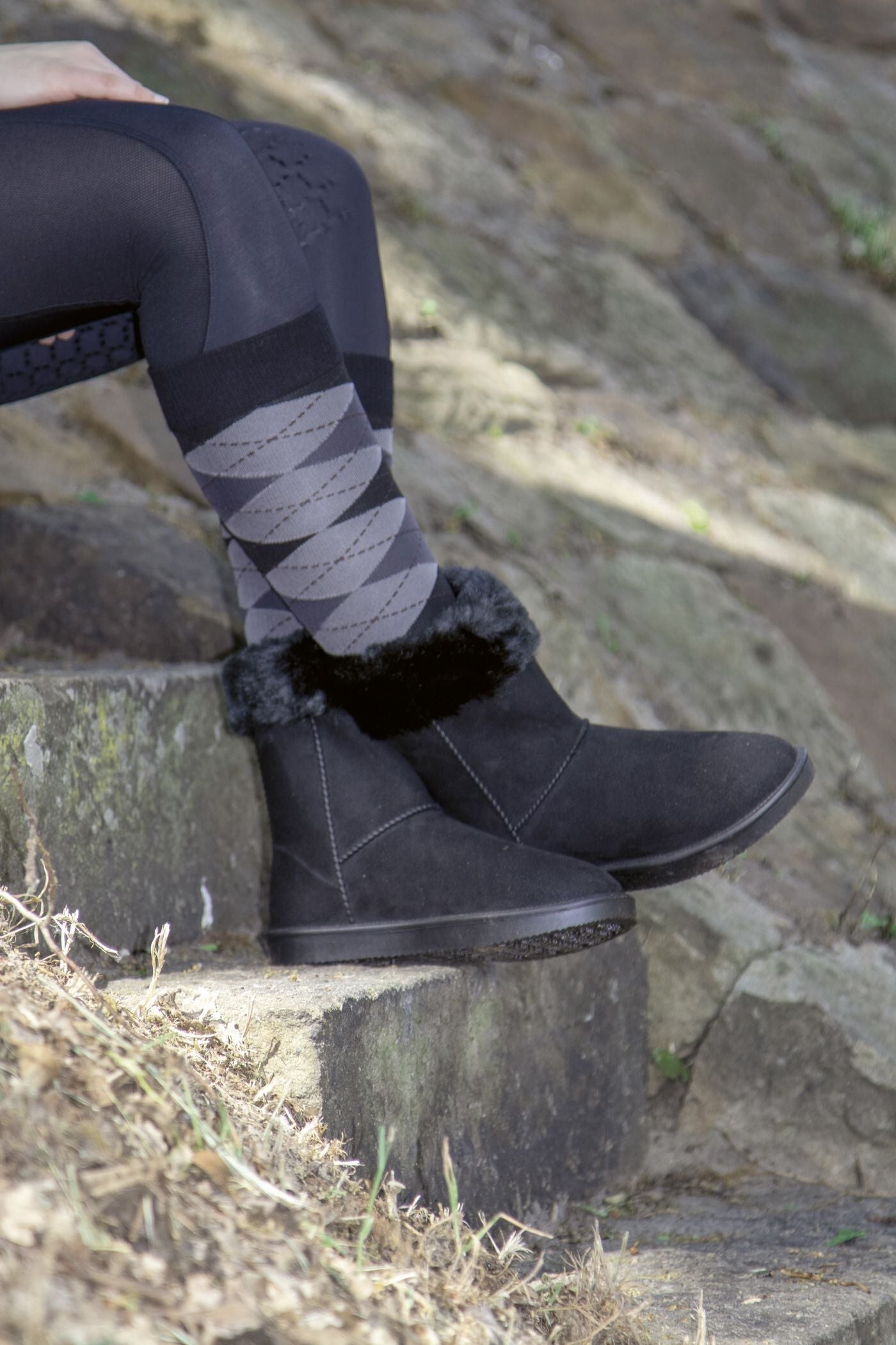 HKM All-weather waterproof boots - Davos Fur Black