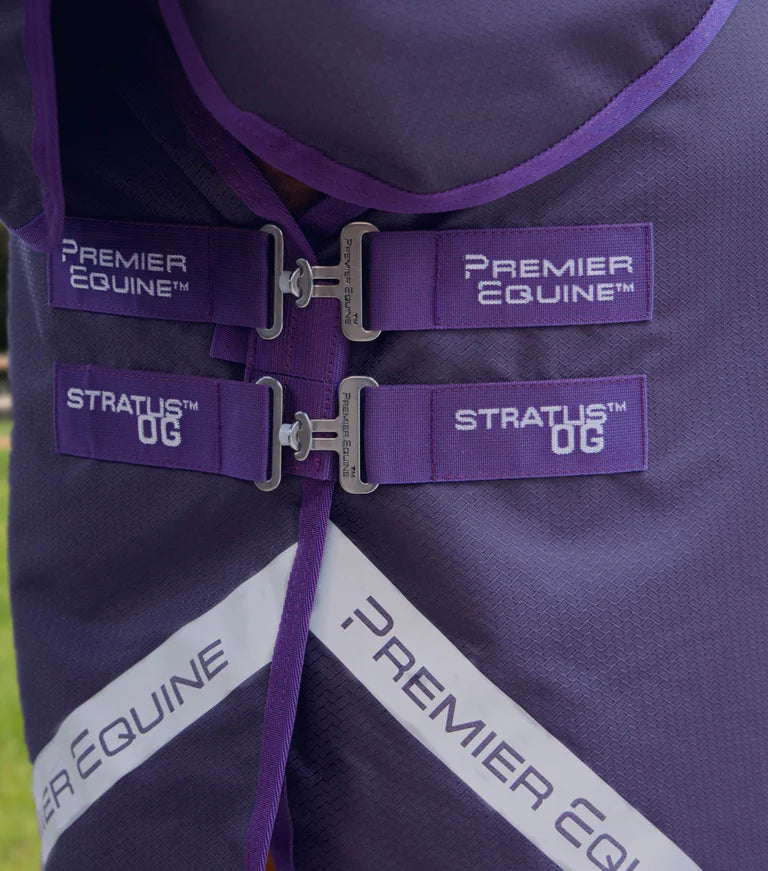 Premier Equine Stratus 600 Series 0g Turnout Rug with Classic Neck Cover Purple