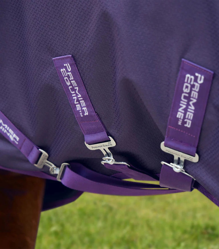 Premier Equine Stratus 600 Series 0g Turnout Rug with Classic Neck Cover Purple