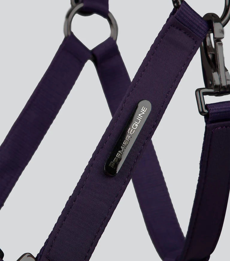Duco Padded Head Collar with Lead Rope Grape Purple
