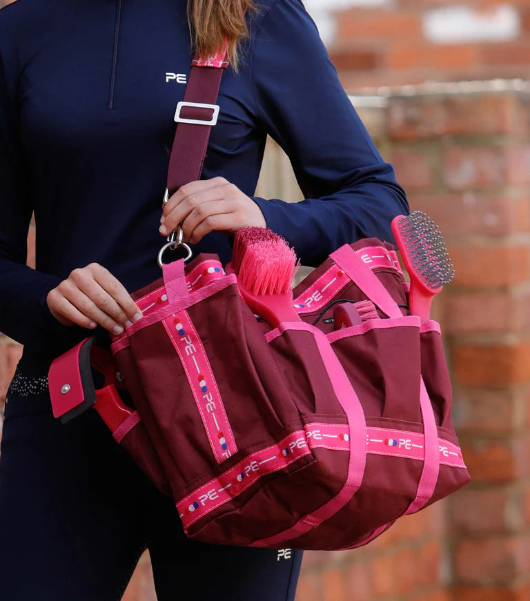 Premier Equine Grooming Kit bag - Fushia/Wine