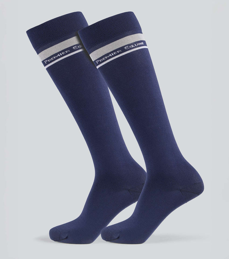 Premier Equine Long Riding Socks Navy