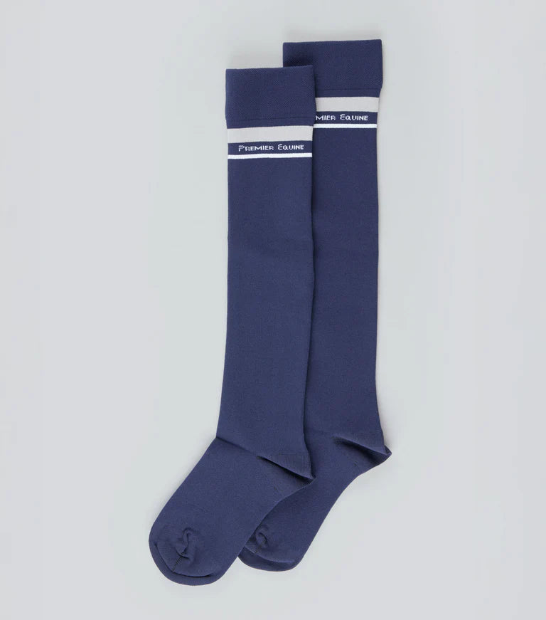 Premier Equine Long Riding Socks Navy